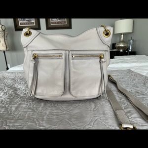 💥 HOT SALE! 💥 Fossil Leather Karli Gray Hobo Crossbody Bag